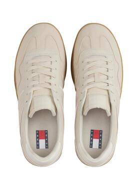 Turnschuhe Tommy Jeans Greenwich aus Textil in Beige für Damen.