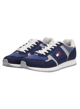 Turnschuhe Tommy Jeans Runner Casual blau für Herren
