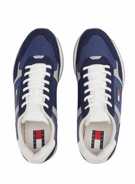 Turnschuhe Tommy Jeans Runner Casual blau für Herren