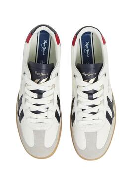 Sneaker Pepe Jeans aus weißem Leder für Herren