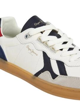 Sneaker Pepe Jeans aus weißem Leder für Herren