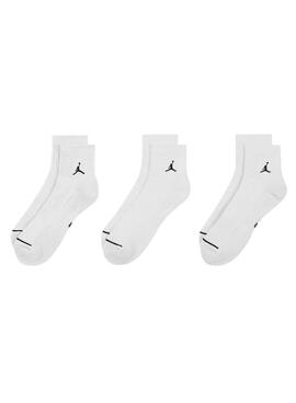 Drei Paar weiße Jordan Everyday Socken für Herren.
