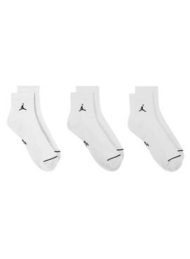 Drei Paar weiße Jordan Everyday Socken für Herren.