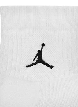 Drei Paar weiße Jordan Everyday Socken für Herren.