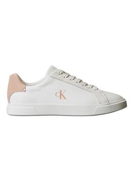 Sneaker Calvin Klein Jeans Low Pro Cups weiß und rosa für Damen