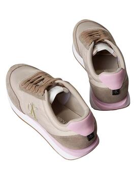 Calvin Klein Jeans Retro Runner Turnschuhe in Rosa für Damen.
