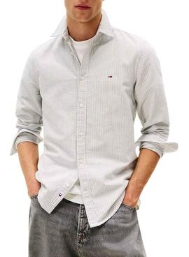 Hemd Tommy Jeans Oxford slim blau gestreift für Herren