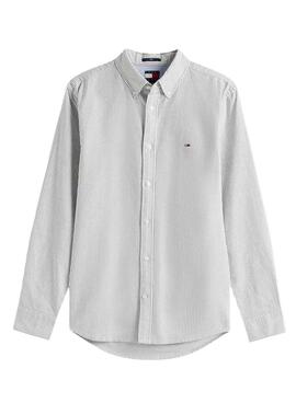 Hemd Tommy Jeans Oxford slim blau gestreift für Herren