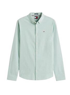 Grünes Tommy Jeans Oxford-Hemd für Herren