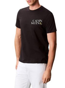 T-Shirt Calvin Klein Jeans NY Word Stack schwarz für Herren