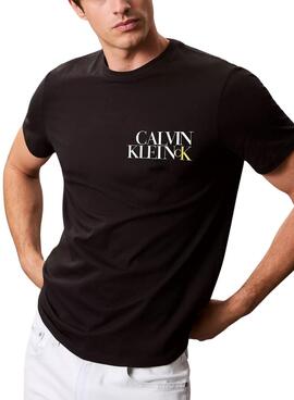 T-Shirt Calvin Klein Jeans NY Word Stack schwarz für Herren
