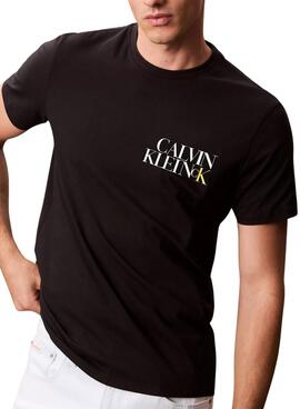 T-Shirt Calvin Klein Jeans NY Word Stack schwarz für Herren