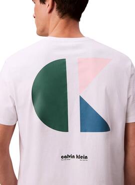 T-shirt Calvin Klein Jeans Bauhaus weiß für Herren