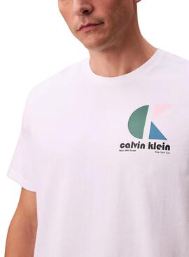 T-shirt Calvin Klein Jeans Bauhaus weiß für Herren