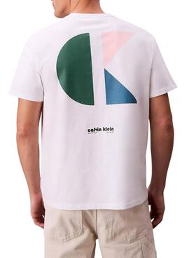 T-shirt Calvin Klein Jeans Bauhaus weiß für Herren