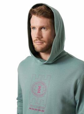 Sweatshirt Helly Hansen Core türkis für Herren.