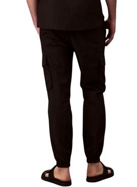 Schwarze Calvin Klein Jeans Ripstop Cargo-Hose für Herren