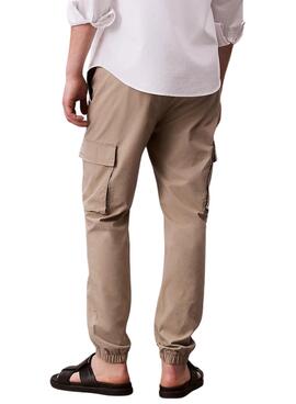 Hose Cargo Calvin Klein Jeans Ripstop Khaki für Herren