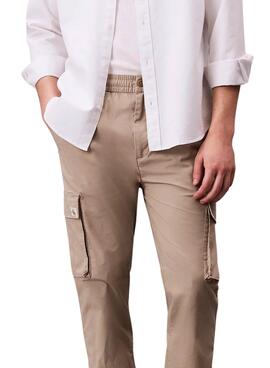 Hose Cargo Calvin Klein Jeans Ripstop Khaki für Herren