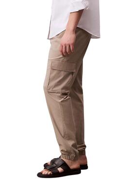 Hose Cargo Calvin Klein Jeans Ripstop Khaki für Herren