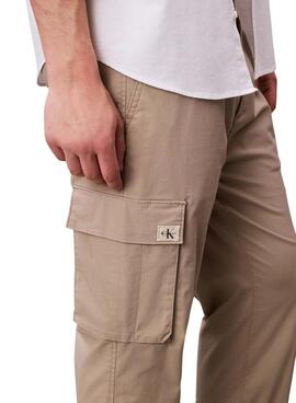 Hose Cargo Calvin Klein Jeans Ripstop Khaki für Herren