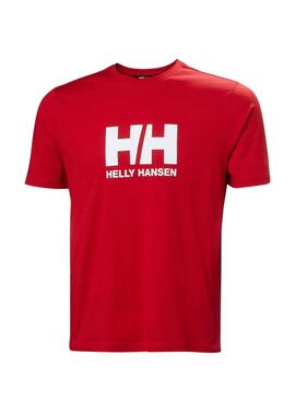 T-Shirt Helly Hansen Logo Rot für Herren.
