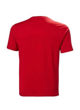 T-Shirt Helly Hansen Logo Rot für Herren.