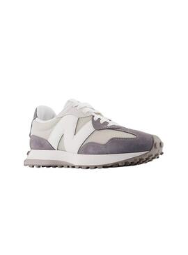 Sneakers New Balance U327 beige und lila für Herren.