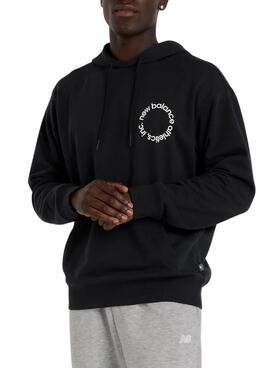 Pullover New Balance Circular Logo schwarz für Männer.