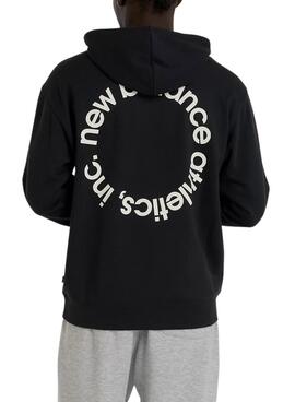 Pullover New Balance Circular Logo schwarz für Männer.