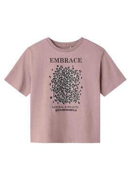T-Shirt Name It Lise Marie lila für Mädchen.