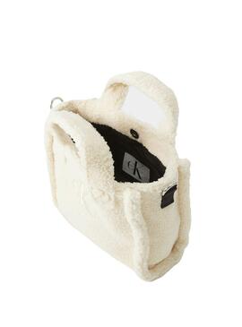 Umhängetasche Calvin Klein Teddy weiß für Mädchen.