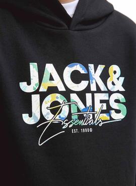 Kapuzenpullover Jack and Jones Geplas schwarz Kinder