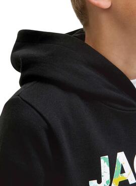 Kapuzenpullover Jack and Jones Geplas schwarz Kinder