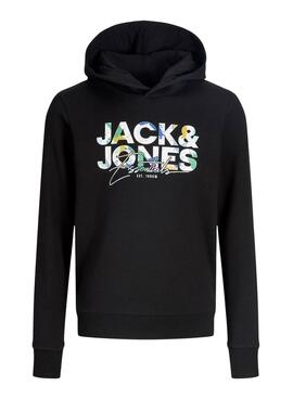 Kapuzenpullover Jack and Jones Geplas schwarz Kinder