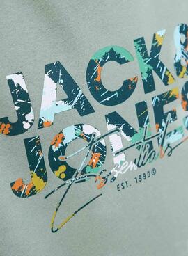 Sweatshirt Jack and Jones Geplas grün für Jungen.