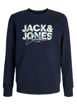 Sweatshirt Jack and Jones Geplas navy für Jungen.