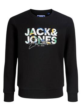 Sweatshirt Jack and Jones Geplas Schwarz für Kinder