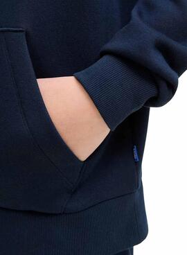 Sweatshirt Jack and Jones Logo Marineblau für Jungen