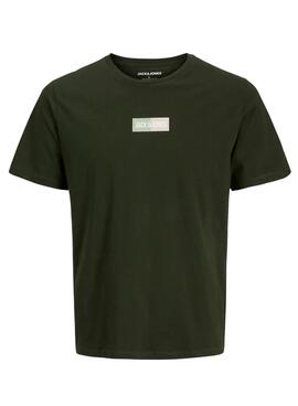 T-shirt Jack and Jones Pan grün für Kinder.