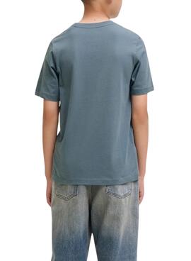 T-shirt Jack and Jones Blaues Pfannenhemd für Kinder
