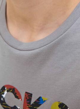 T-shirt Jack and Jones Geplas grau für Kinder