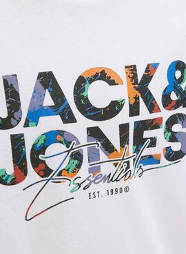 T-shirt Jack and Jones Geplas weiß für Jungen