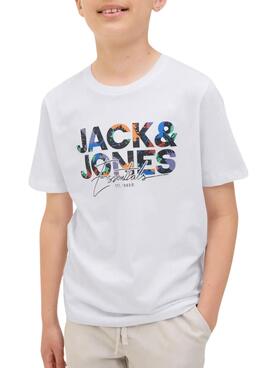 T-shirt Jack and Jones Geplas weiß für Jungen