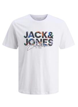 T-shirt Jack and Jones Geplas weiß für Jungen