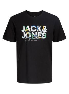 T-Shirt Jack and Jones Geplas schwarz für Jungen