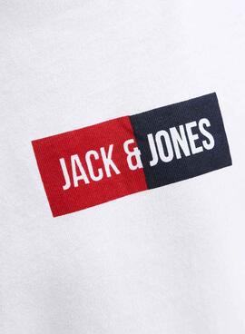 T-Shirt Jack and Jones Pan weiß für Jungen