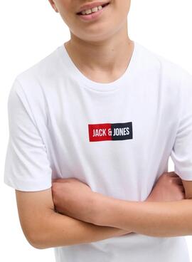 T-Shirt Jack and Jones Pan weiß für Jungen
