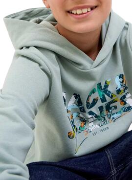 Kapuzenpullover Jack and Jones Geplas grün Kinder