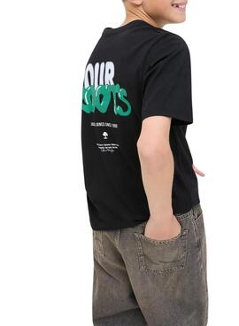 T-shirt Jack and Jones Wobly schwarz für Jungen